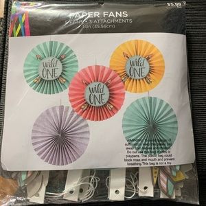 Party “Wild ONE” Paper Fans #2